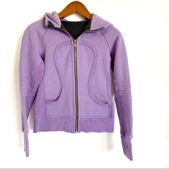 lululemon athletica Tops - Lululemon Pruple Hooded Scuba Zip Up Hoodie